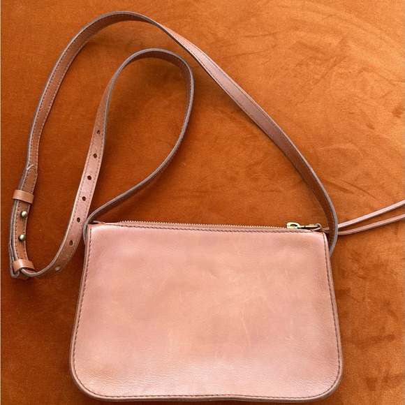Madewell The Simple Leather Crossbody Bag in Saddle Brown Adjustable Clean - Picture 4 of 8